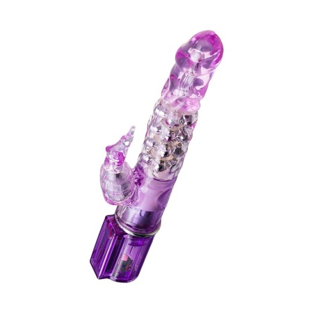 Wibrator A-Toys High-Tech Fantasy z podwójną stymulacją i metalowymi kulkami, 14 cm - 6