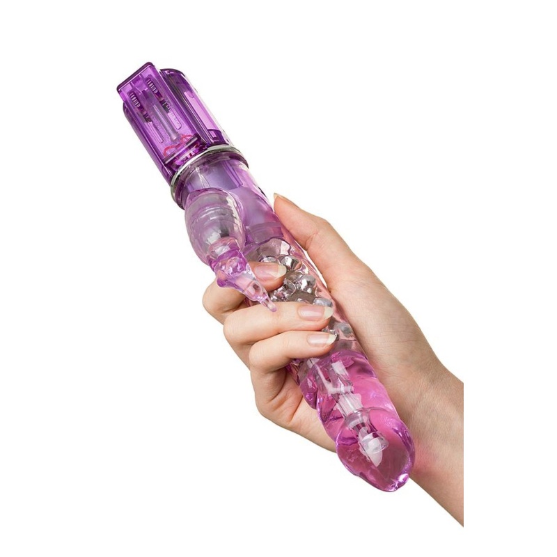 Wibrator A-Toys High-Tech Fantasy z podwójną stymulacją i metalowymi kulkami, 14 cm - 9
