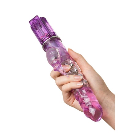 Wibrator A-Toys High-Tech Fantasy z podwójną stymulacją i metalowymi kulkami, 14 cm - 9
