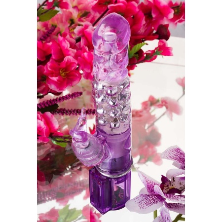 Wibrator A-Toys High-Tech Fantasy z podwójną stymulacją i metalowymi kulkami, 14 cm - 14