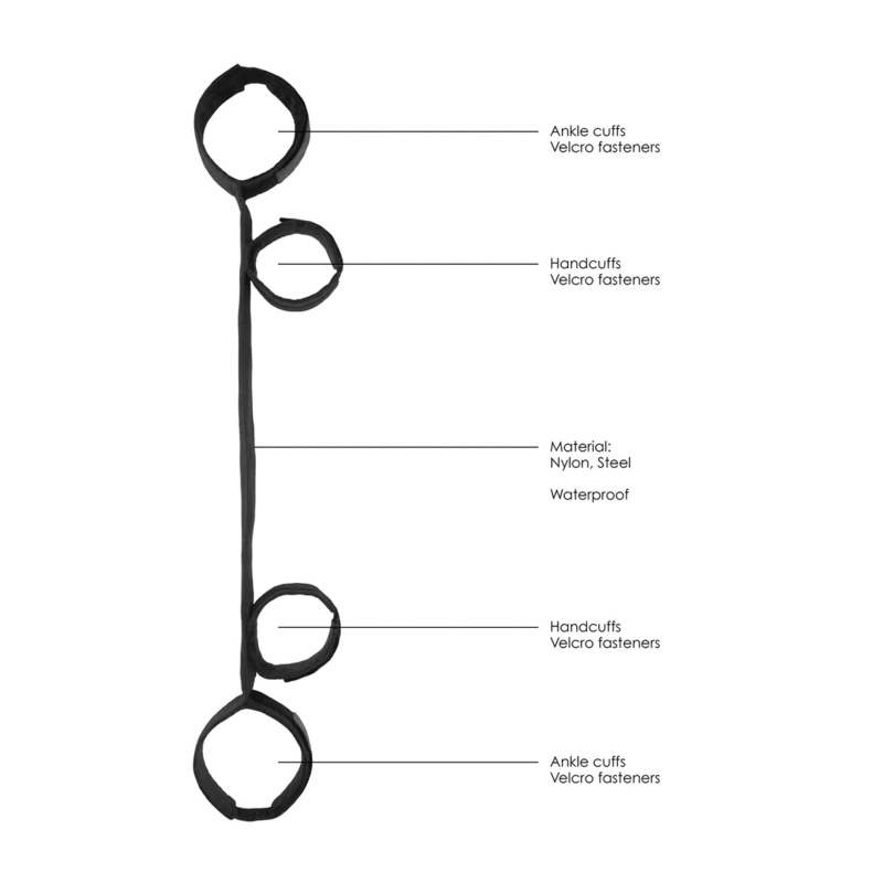 Spreader Bar with Hand and Ankle Cuffs - 6