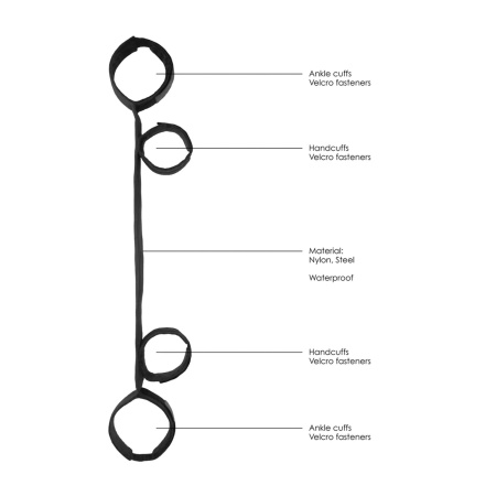 Spreader Bar with Hand and Ankle Cuffs - 6