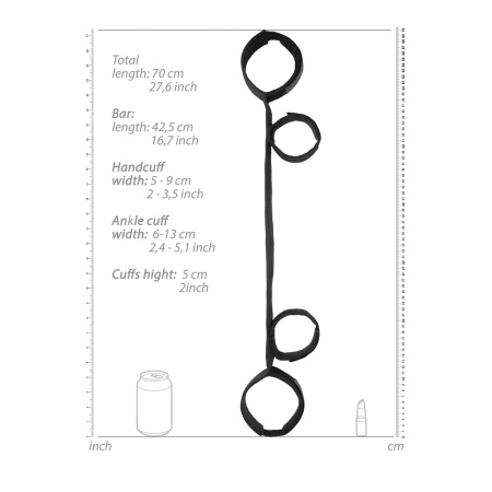 Spreader Bar with Hand and Ankle Cuffs - 7