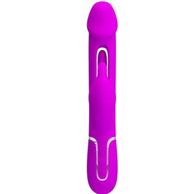 Wibrator króliczek Kampas 3 in 1 z ruchomym języczkiem i 2 silnikami - 7 trybów wibracji, wymiary opakowania 290 x 105 x 65 mm - 1 2
