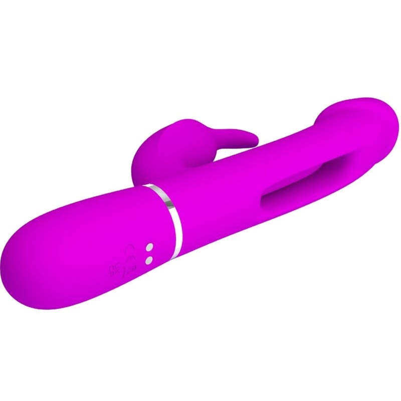 Wibrator króliczek Kampas 3 in 1 z ruchomym języczkiem i 2 silnikami - 7 trybów wibracji, wymiary opakowania 290 x 105 x 65 mm - 4