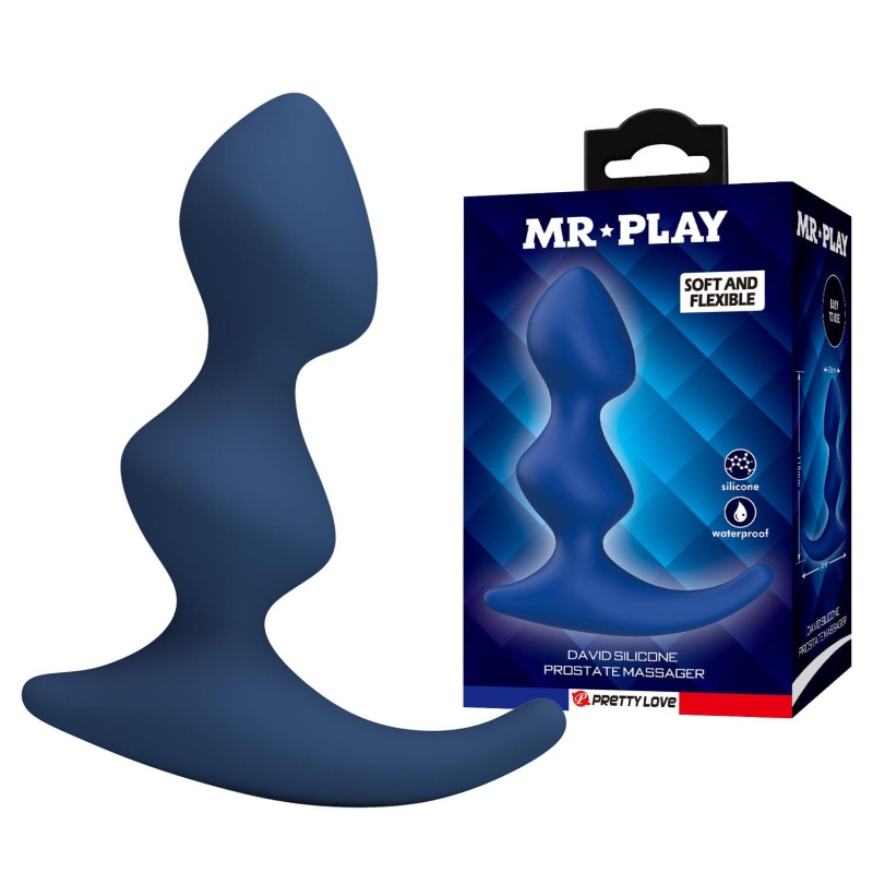 Masażer prostaty Mr. Play David - silikonowy, ergonomiczny, 11,8 cm - 1