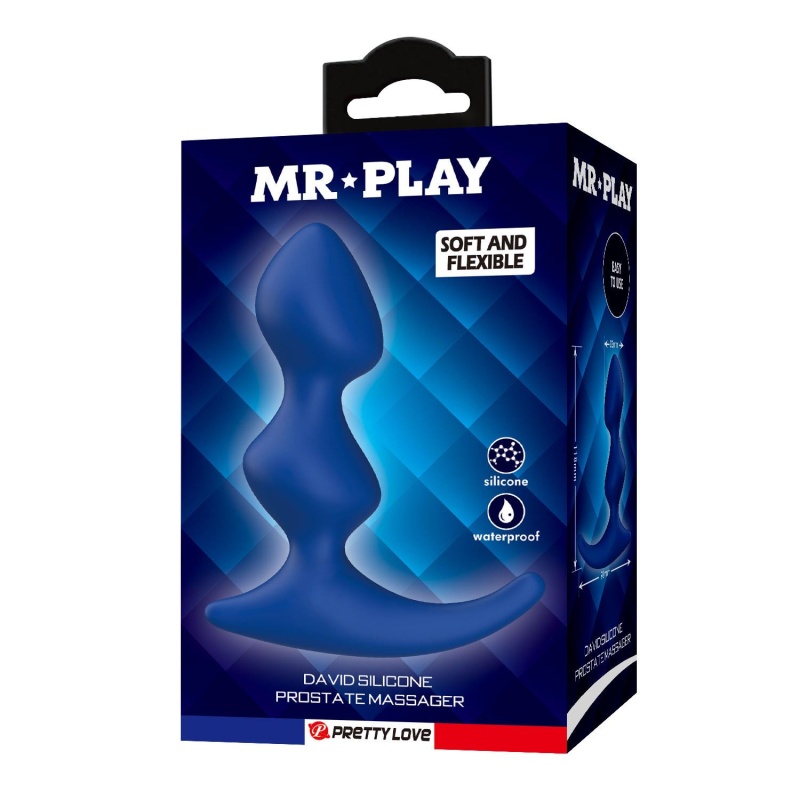 Masażer prostaty Mr. Play David - silikonowy, ergonomiczny, 11,8 cm - 8