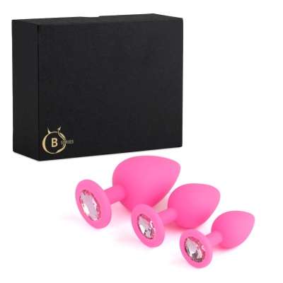 Jewellery - Silicone PLUG - SET Pink - 1