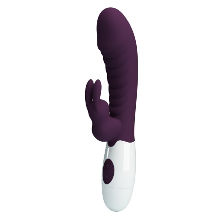 Wibrator Naughty Bunny - podwójna stymulacja, 30 funkcji, 20 cm - 2
