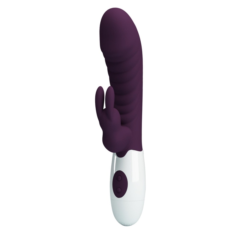 Wibrator Naughty Bunny - podwójna stymulacja, 30 funkcji, 20 cm - 3