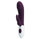 Wibrator Naughty Bunny - podwójna stymulacja, 30 funkcji, 20 cm - 3