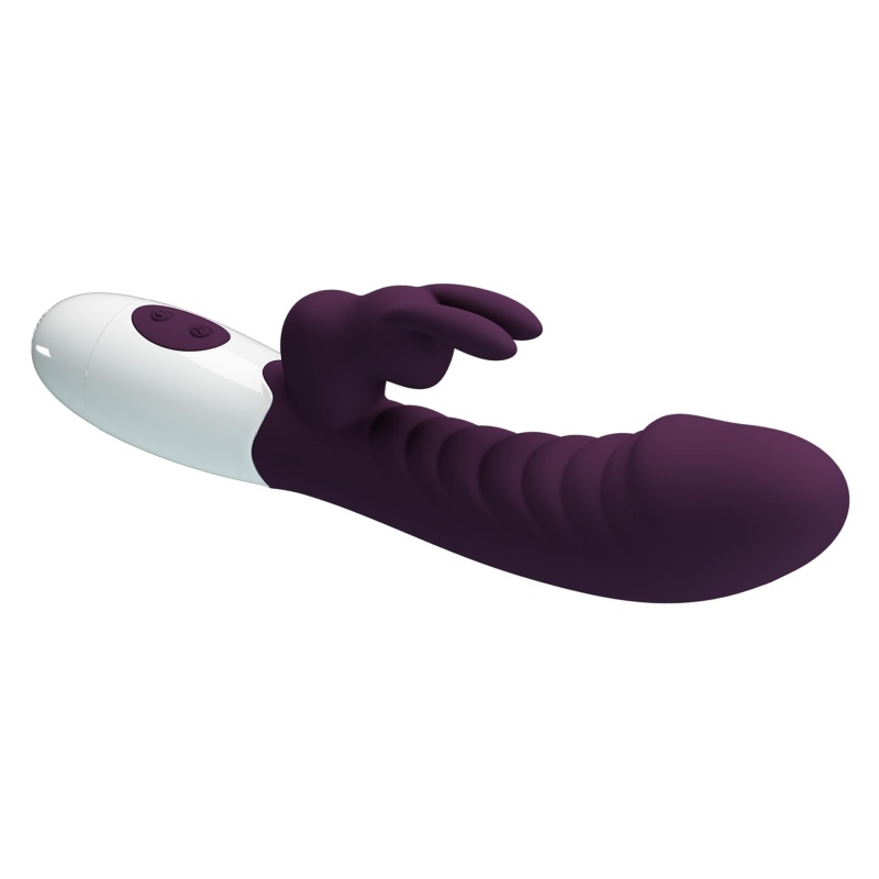 Wibrator Naughty Bunny - podwójna stymulacja, 30 funkcji, 20 cm - 4