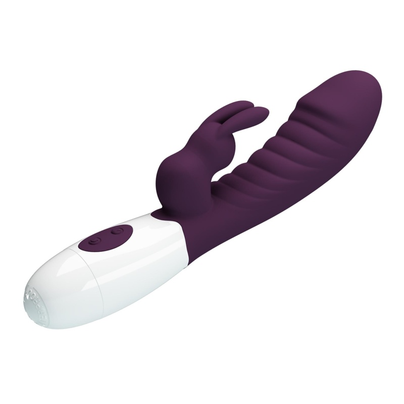 Wibrator Naughty Bunny - podwójna stymulacja, 30 funkcji, 20 cm - 5