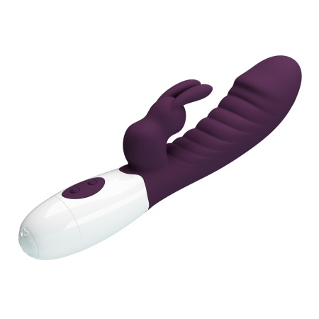 Wibrator Naughty Bunny - podwójna stymulacja, 30 funkcji, 20 cm - 5