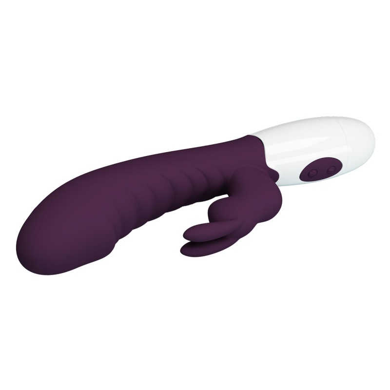 Wibrator Naughty Bunny - podwójna stymulacja, 30 funkcji, 20 cm - 6
