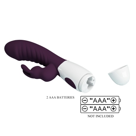 Wibrator Naughty Bunny - podwójna stymulacja, 30 funkcji, 20 cm - 10