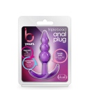 Korek analny Triple Bead - trzykulowy TPE z podstawą kotwiczącą, 9,5 cm - 1