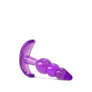 Korek analny Triple Bead - trzykulowy TPE z podstawą kotwiczącą, 9,5 cm - 4