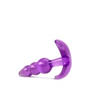 Korek analny Triple Bead - trzykulowy TPE z podstawą kotwiczącą, 9,5 cm - 5