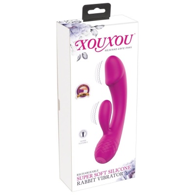 Wibrator Super Soft Silicone Rab – ekstremalnie elastyczny, podwójny silnik, 17,7 cm - 1