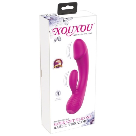 Wibrator Super Soft Silicone Rab – ekstremalnie elastyczny, podwójny silnik, 17,7 cm - 1