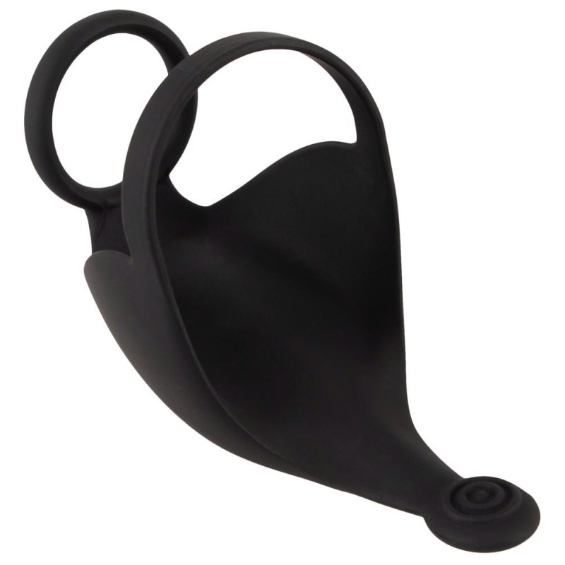 Pierścień na penisa z wibracją RC Ball – podwójny pierścień i ramię stymulujące krocze, dł. 12,3 cm - 3