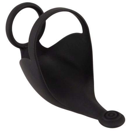 Pierścień na penisa z wibracją RC Ball – podwójny pierścień i ramię stymulujące krocze, dł. 12,3 cm - 3