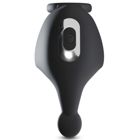 Pierścień na penisa z wibracją RC Ball – podwójny pierścień i ramię stymulujące krocze, dł. 12,3 cm - 6