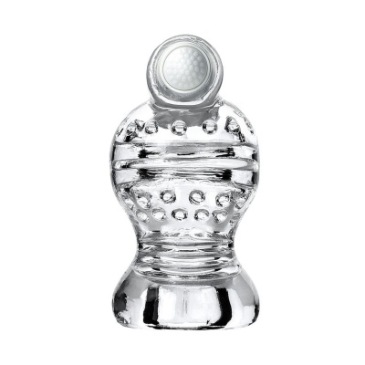 Lingam Shakti, Vibrating Masturbator, TPE, Transparent, 9 cm - 1 2