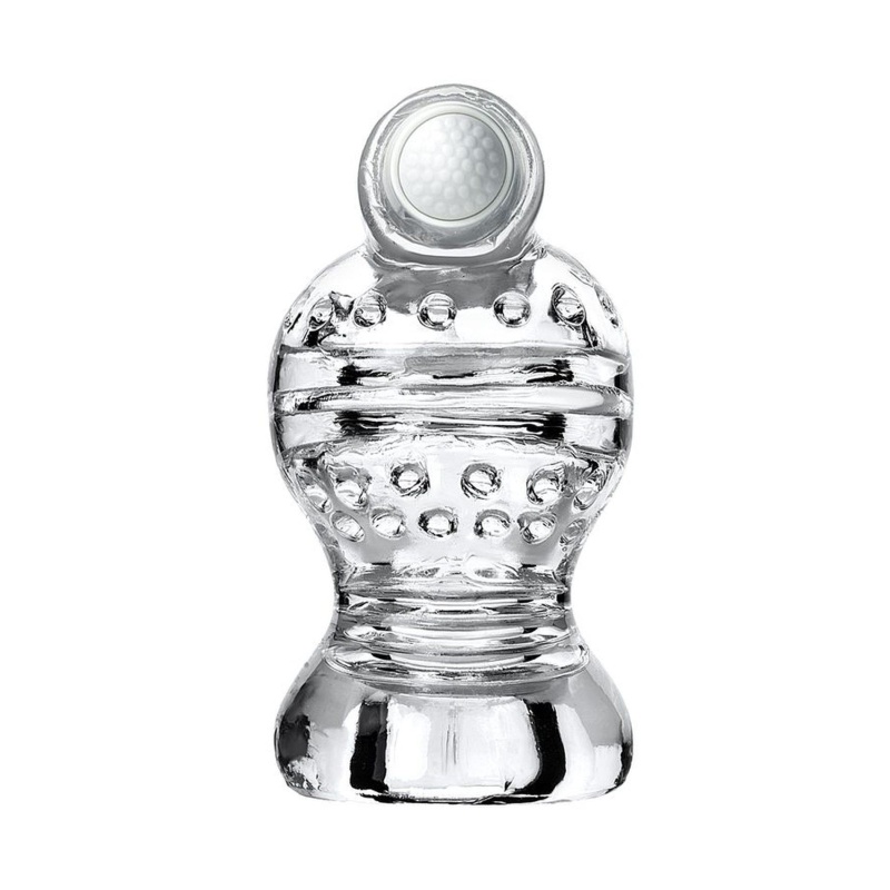 Masażer Lingam Shakti - Wibrujący Masturbator z Przezroczystego TPE, 9 cm - 2