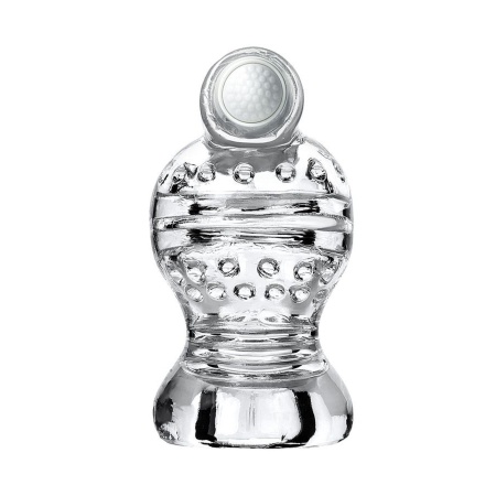 Masażer Lingam Shakti - Wibrujący Masturbator z Przezroczystego TPE, 9 cm - 2