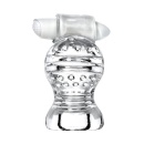 Masażer Lingam Shakti - Wibrujący Masturbator z Przezroczystego TPE, 9 cm - 3
