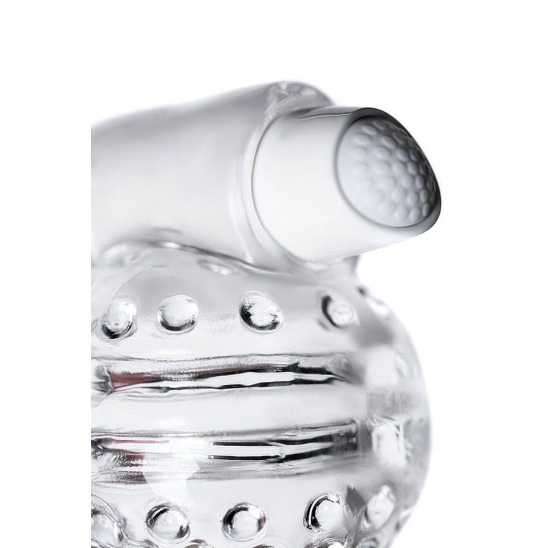 Masażer Lingam Shakti - Wibrujący Masturbator z Przezroczystego TPE, 9 cm - 7