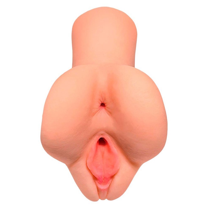 Masturbator PDX Plus Pick Your Pleasure Stroker Light – podwójne wejście waginalne i analne, tunel ssący, długość 16,5 cm - 3