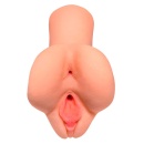 Masturbator PDX Plus Pick Your Pleasure Stroker Light – podwójne wejście waginalne i analne, tunel ssący, długość 16,5 cm - 3