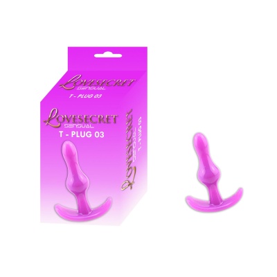 Korek analny T-Plug 03, 8,5 cm, fioletowy - 1