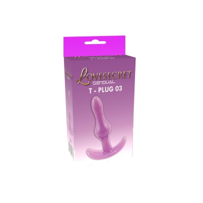 Korek analny T-Plug 03, 8,5 cm, fioletowy - 1 2