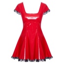 Vinyl Dress red L - 6