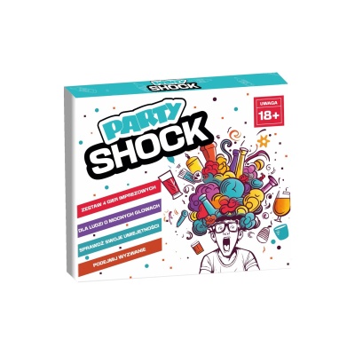 Zestaw 4 gier imprezowych Party Shock dla dorosłych na wieczór panieński - 1