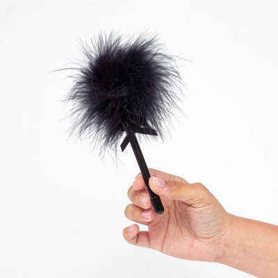 MINI BLACK FEATHER TICKLER - 1 2