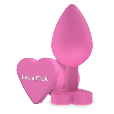 Korek analny BK-AP-016 z sercową podstawą o długości 8,5 cm - 1 2