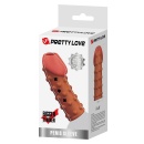 Nakładka na penisa BI-026274 z wypukłą fakturą i otwartym żołędziem, 10 cm długości - 7