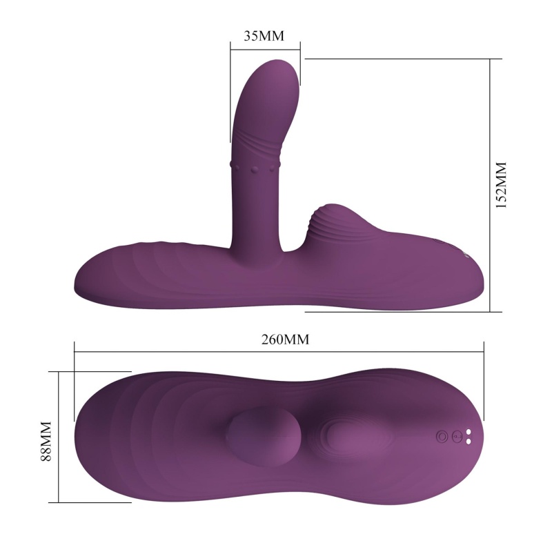 Podkładka erotyczna Luka z podgrzewaniem i ruchomymi koralikami, 23 cm - 6