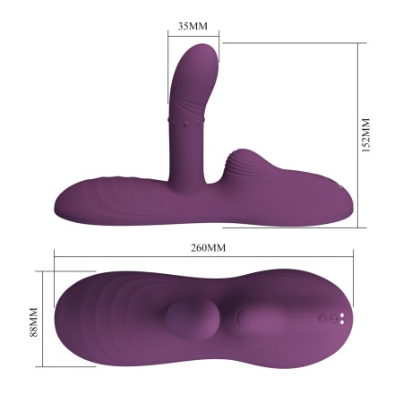 Podkładka erotyczna Luka z podgrzewaniem i ruchomymi koralikami, 23 cm - 6