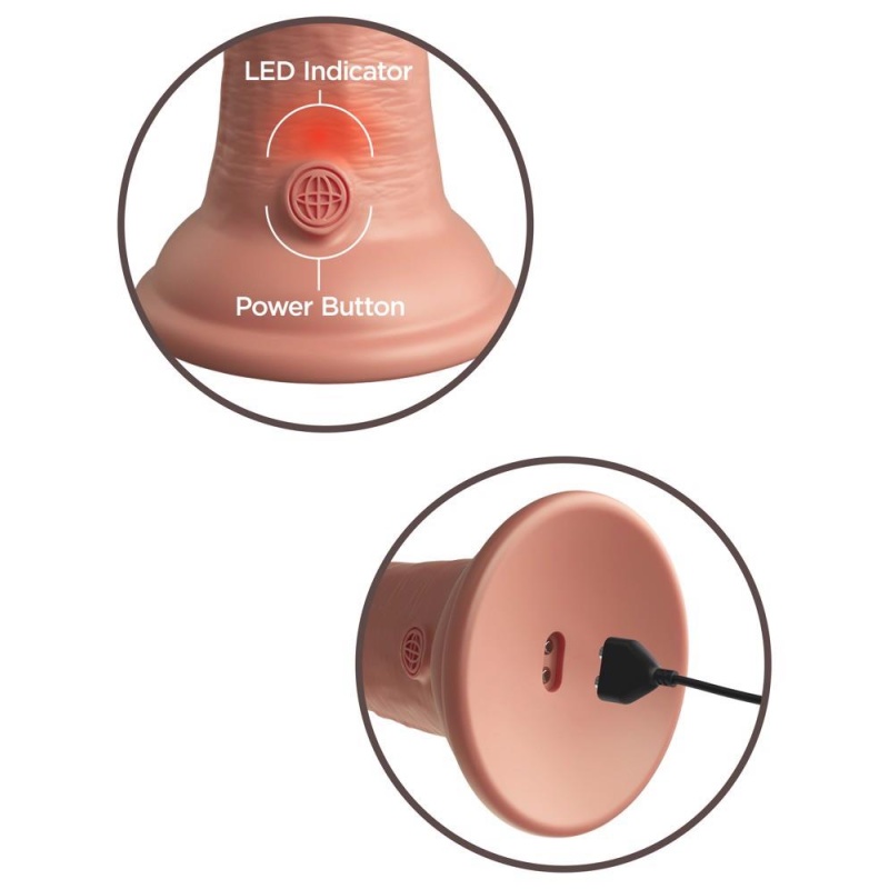 Wibrator Realistyczny 8" Dual Density — silikon dwuwarstwowy, 10 trybów wibracji, długość 22 cm, średnica 5,4 cm - 6