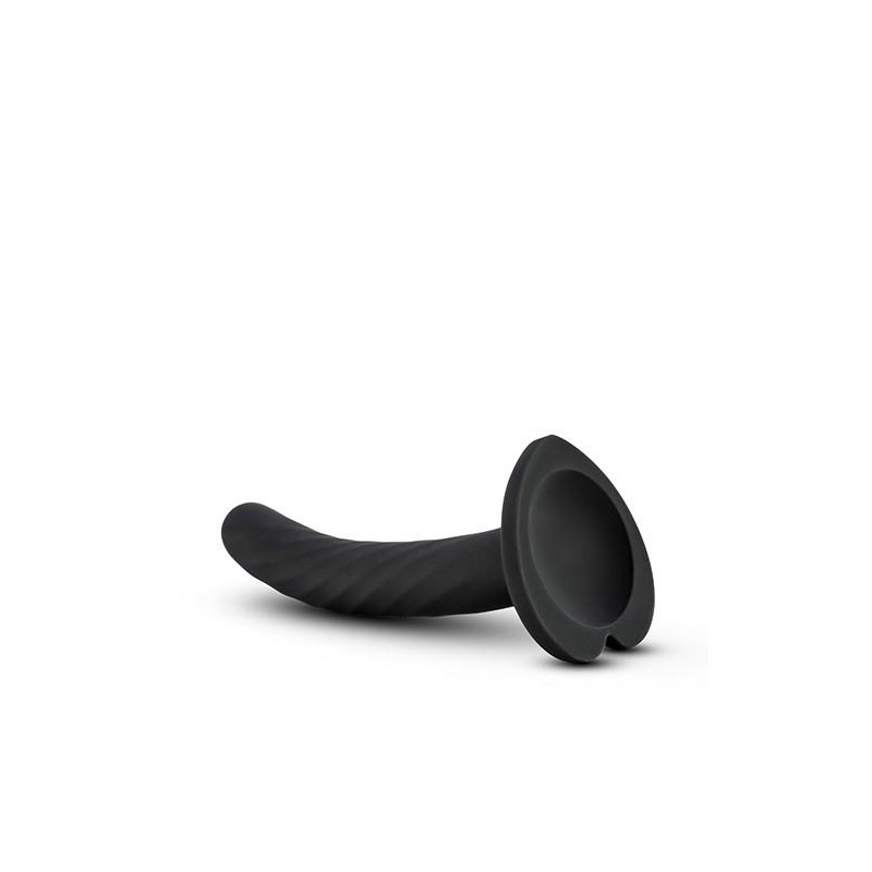 Dildo Temptasia Twist Small Black - Skręcona Powierzchnia i Przyssawka Sercowa, 9,5 cm Długości Użytkowej, Ø 1,9 cm - 3