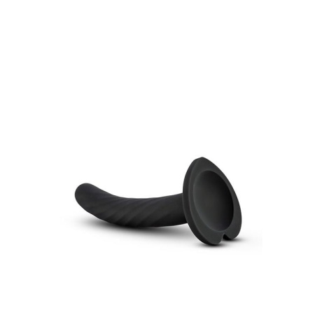 Dildo Temptasia Twist Small Black - Skręcona Powierzchnia i Przyssawka Sercowa, 9,5 cm Długości Użytkowej, Ø 1,9 cm - 3