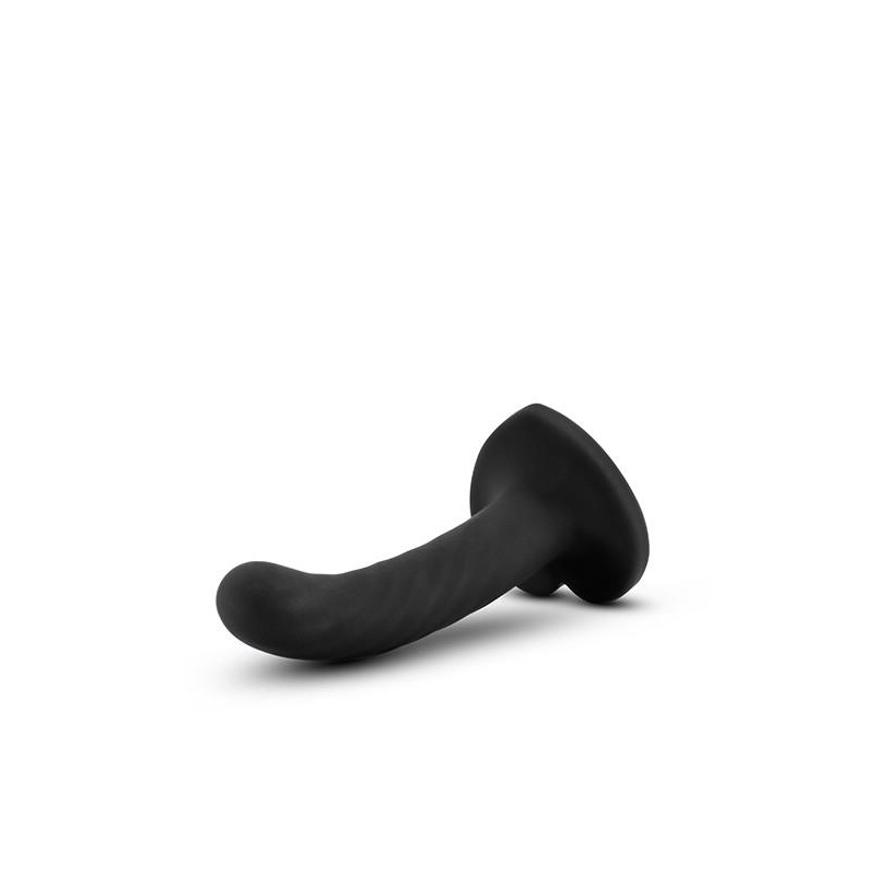 Dildo Temptasia Twist Small Black - Skręcona Powierzchnia i Przyssawka Sercowa, 9,5 cm Długości Użytkowej, Ø 1,9 cm - 4