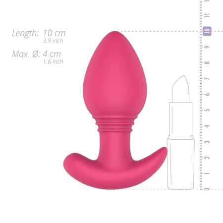 Wibrujący korek analny EasyConnect Axel sterowany aplikacją, 9 wzorów wibracji, silikon medyczny, 10,1 cm - 10