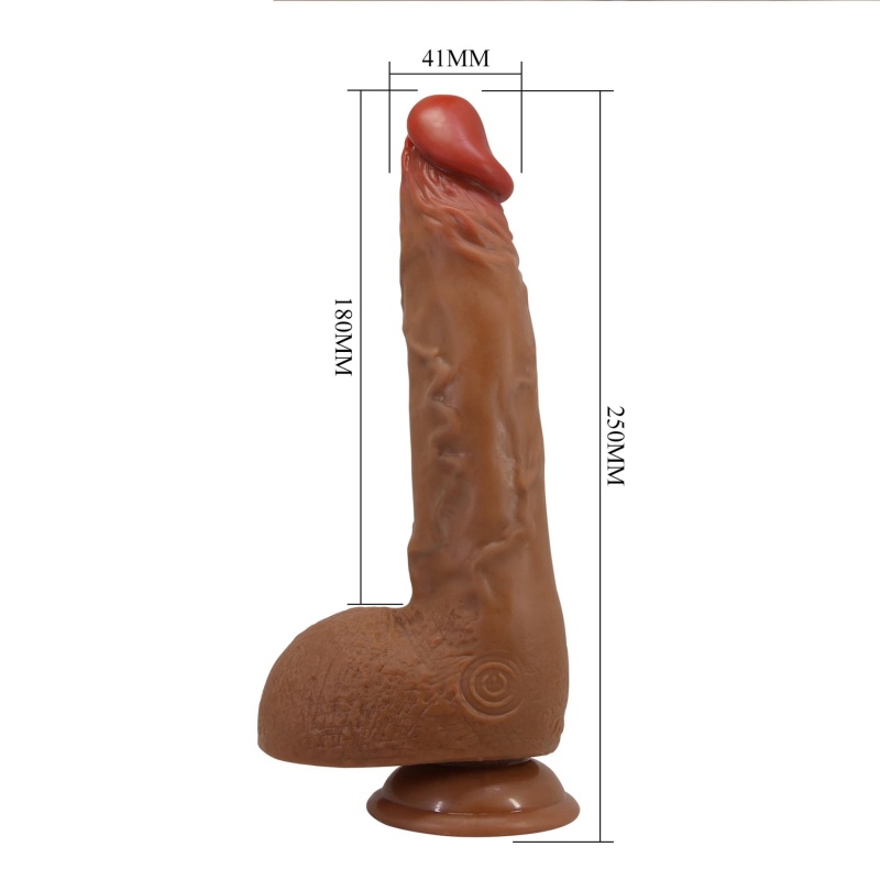 Realistyczny wibrator Beautiful Wilks 25 cm z funkcjami wibracji, rotacji i pchania - 8